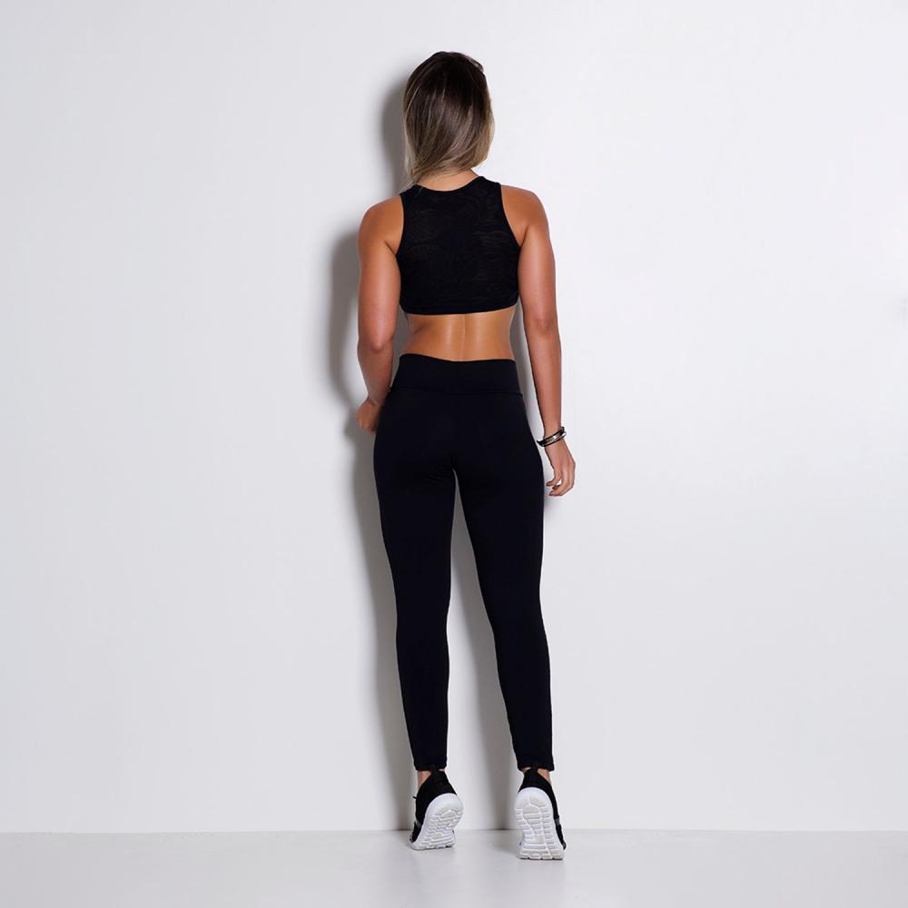 Calça Fitness Poliamida Renda LG326